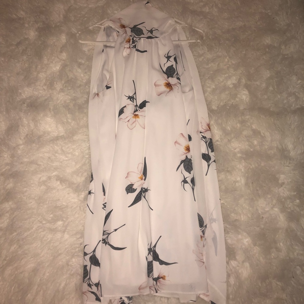 White Flowy Sleeveless Dress